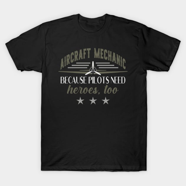 Aircraft Mechanic Gifts for Aviation Mechanics T-Shirt by Foxxy Merch